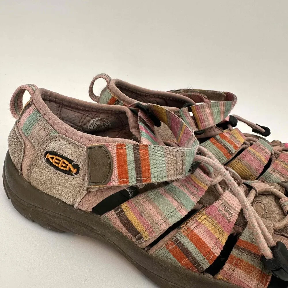 KEEN Pink Striped Newport H2 Girls Sandals Size US 2